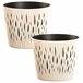 2x Maceta redonda de plastico Sandy Round Crema
