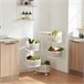 [en.casa] Carrito de cocina Steigen con 5 cestas redondas acero 33 Blanco