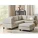 Beliani Sofá modular esquinero con reposapiés Poliéster UNSTAD Beliani Sofá modular esquinero con reposapiés Poliéster UNSTAD Beige