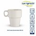 Set 6 tazas porcelana apilable 36 colección VESSIA Blanco