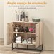 Aparador de Cocina Melamina de Madera, MDF, Metal HOMCOM Marron