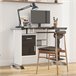 Mesa de Ordenador MDF,Metal HOMCOM, oficina - escritorios 100x52 Negro
