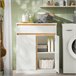 Armario De Baño Con Cesto Para Ropa Sucia BZR79-W SoBuy Blanco