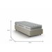 Cama individual en tela Beige