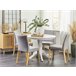 Beliani Silla de comedor PHOLA Gris Claro