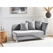 Beliani Chaise longue Terciopelo MERI Gris Claro