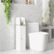 Armario de Baño MDF kleankin, hogar - baño 18 Blanco