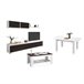 Pack salón con mesa de centro y mesa de comedor Arlet Max 200 Blanco/ Gris