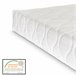 Cama individual (Florenz)  con cabecero curvado, colchón y somier 126x208 Blanco