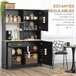 Alacena de Cocina Melamina de Madera, MDF HOMCOM, hogar - cocina 119 Negro