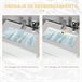 Armario de Baño Melamina de Madera, Cerámica Sintética kleankin 61 Blanco