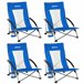 Aktive Pack 4 sillas plegables playa con bolsillo Azul