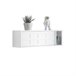 Perchero de pared con 2 puertas y 1 compartimento FHK18-W SoBuy Blanco