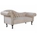 Beliani Chaise longue izquierdo Terciopelo LATTES Azul/ Verde