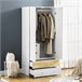 Armario de Ropa Melamina de Madera HOMCOM Blanco
