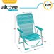 Silla plegable fija aluminio Aktive Beach - mediterráneo Azul