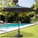 Parasol hexagonal 300 cm color antracita mástil aluminio Aktive Garden Gris