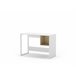 Mesa escritorio LYLY 1 hueco y pata metal Blanco
