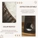 Cesta de Mimbre para Gatos Ratán PE, Metal y Poliéster PawHut Marron
