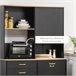 Alacena de Cocina Melamina de Madera, MDF HOMCOM, hogar - cocina 119 Negro