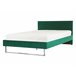 Beliani Cama con somier Terciopelo BELLOU 214x145 Verde
