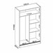 Armario 2 puertas efecto madera 120 Blanco