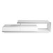 Mueble TV madera blanco y base acero cromado Blanco