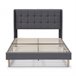 Estructura de Cama tapizada Esther 135x190 Gris Oscuro