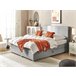 Beliani Cama continental Poliéster MINISTER 168x209 Gris Claro