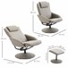 Sillón Relax Cuero sintético, Esponja, Acero HOMCOM Gris