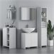 Armario de Baño MDF HOMCOM, hogar - baño Blanco