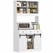 Alacena de Cocina Melamina de Madera HOMCOM, hogar - cocina Blanco