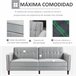 Sofá Cama Terciopelo HOMCOM, hogar - muebles de salón Gris
