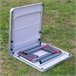 Aktive Mesa plegable regulable aluminio con 4 taburetes Gris