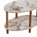 Mesa de centro Højreby ovalada aglomerado/madera 70x44 Blanco