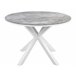 Beliani Conjunto de comedor MALETTO/COSOLETO Blanco/ Gris