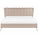 Beliani Cama con somier Terciopelo MIRIBEL 207x218 Beige