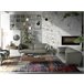 Mueble TV nogal y cristal templado Transparente
