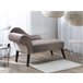 Beliani Chaise longue izquierdo Terciopelo BIARRITZ Azul Marino