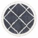 Alfombra BERBER Cuadriculado B5950 Franjas Bereber Marroquí 120x120 Gris