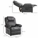Sillón Relax Reclinable Poliéster, Espuma, Metal HOMCOM Negro