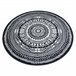 Alfombra FUN Napkin servilleta circulo 160x160 Negro