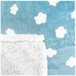 Acomoda Textil - Manta para Bebé Estampada con Nubes, Manta de Cuna Azul