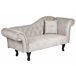 Beliani Chaise longue derecho Terciopelo LATTES Gris Oscuro