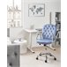 Beliani Silla de oficina PRINCESS Azul Claro