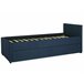 Beliani Cama con somier Poliéster MARMANDE 86x214 Azul Marino