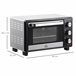 Horno Eléctrico Metal HOMCOM, hogar - cocina Negro/ Inox