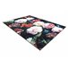 Alfombra lavable ANDRE 1629 flores vintage 120x170 Negro