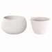 2x Maceta redonda con deposito Splofy Bowl Blanco