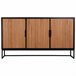 Aparador de 3 puertas de madera y metal Marron